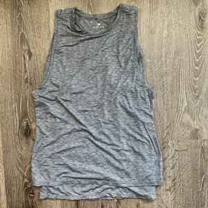 Athleta XXS Gray Double Layer Racerback‎ Workout Tank Active Gym